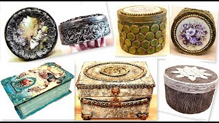 DIY/5 Amazing jewelry boxes ideas / Home decor ideas/Cardboard craft