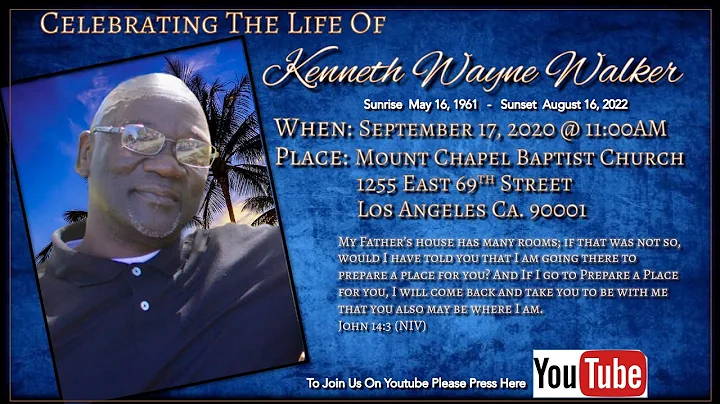 Celebrating The Life Of Mr. Kenneth Wayne Walker Sr