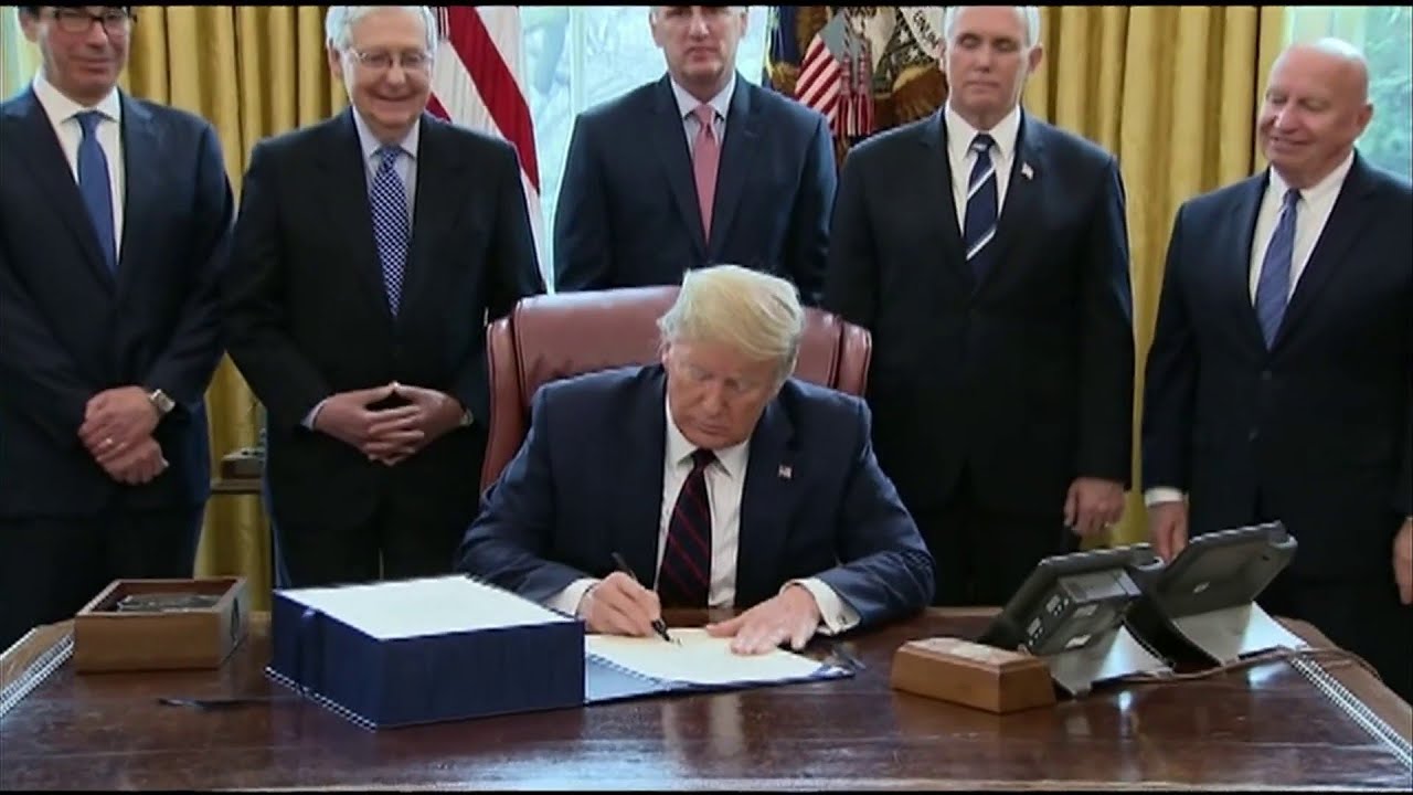 President Trump signs $2.2T stimulus after swift congressional votes