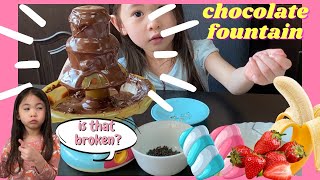 What happened to our Chocolate Fountain? || Olivia and Mako