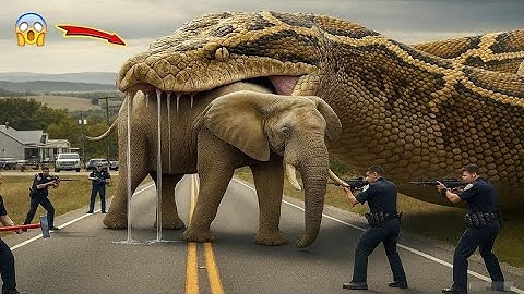 Brave Rescue Team Saves Elephant from Giant Python Attack!