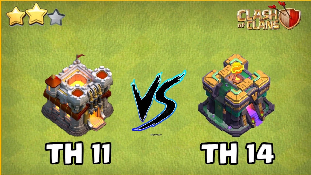 Th 11 vs Th 14 best attacks | electro dragon army | clash of clans |