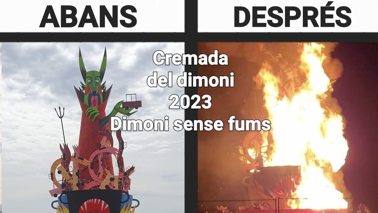 Cremada del Dimoni 2023: des de La Rambla.