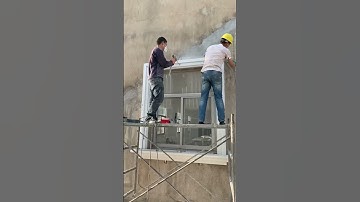Installation of precast concrete window casings