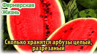 Сколько хранятся арбузы целый, разрезаный