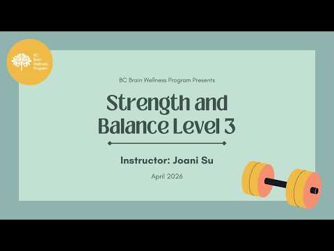 Strength and Balance Level 3 (April 2026)