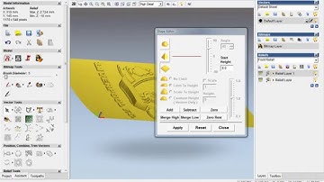 ARTCAM PRO Reliefs ๓ on Basic curved surface 1/2