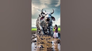 Fat cow stuck in mud, farmers saved it #humanity #cow #cowlover #shortsfeed #animals #rescue #ai