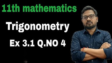 11th Mathematics | Trigonometry | Ex 3.1  Q.No 4 | Vivek maths & science