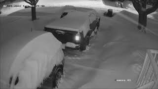 Niagara Falls Snow Plow smashing garbage cans Part 1