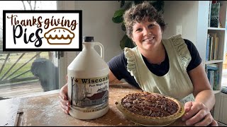 PECAN PIE with NO CORN SYRUP, and MAKING PIE CRUST