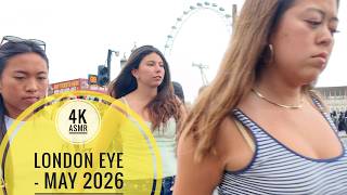 London City Street Walking Tour | Hot Day in Central London 2026 | London Eye Walk [4K HDR]