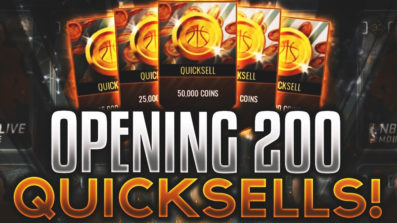 NBA LIVE MOBILE | 200x QUICKSELL PACKS! BIGGEST QUICKSELL OPENING ON YOUTUBE!!