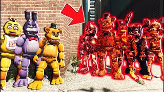 ALL FIRE ANIMATRONICS vs FNAF MOVIE ANIMATRONICS (GTA 5 FNAF Mods)