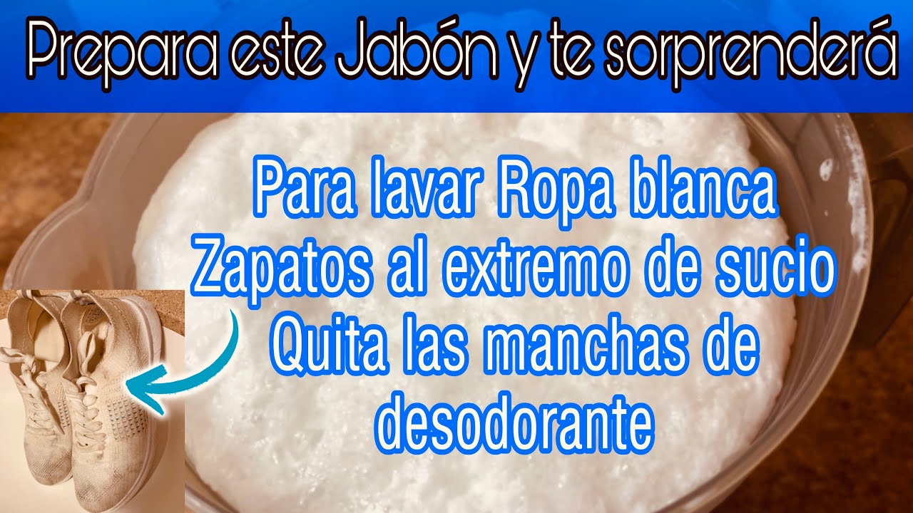 ESTE JABON SU ROPA BLANCA QUEDARA MAS BLANCA ARRANCA LAS MANCHAS Y SUCIEDAD MAS DIFICIL - YouTube