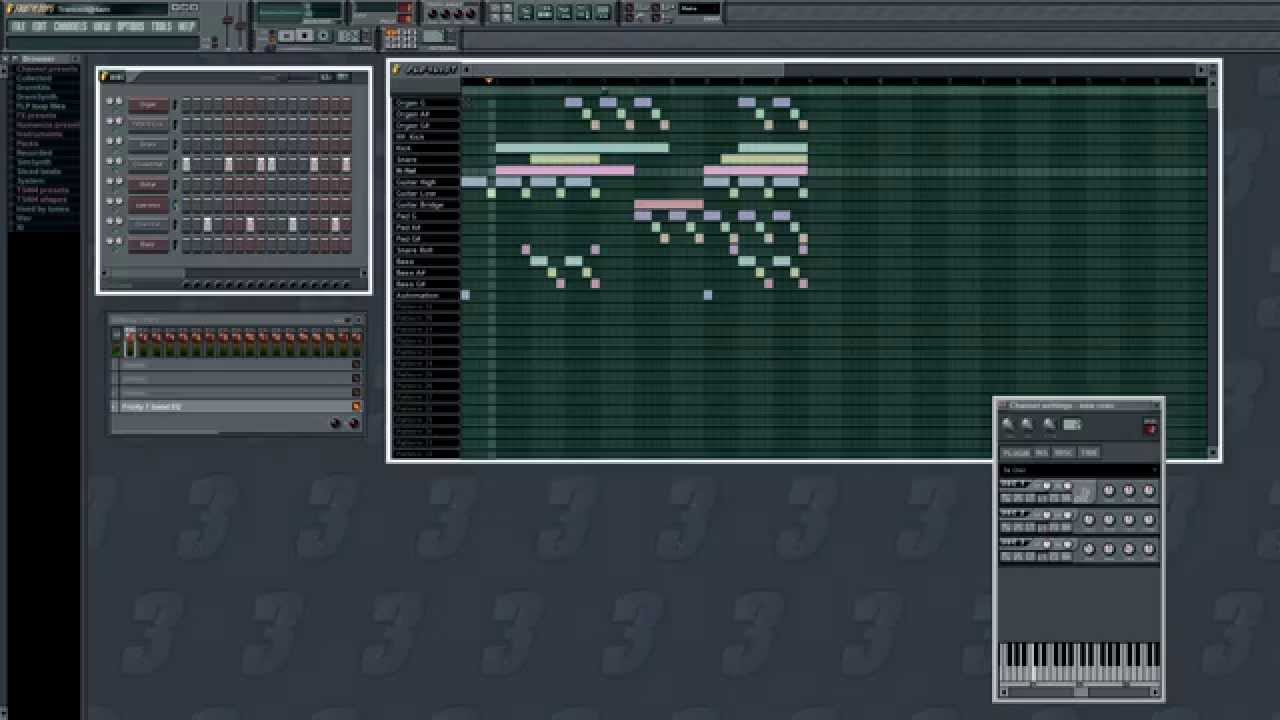 DAW FL-Studio 20 - Mac Version - TR-Step Programming! - Sequencer