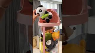 Organize Your Plush Toys Effortlessly with This Transparent Cylindrical Storage! #toystorageideas