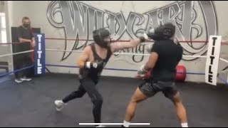 TBV EXCLUSIVE: FLOYD SCHOFIELD & GIOVANNI CABRERA, 2 ROUNDS OF SPARRING AT WILD CARD BOXING IN LA