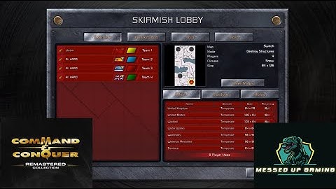 Command and Conquer Red Alert Remastered Skirmish Gameplay USSR– MAP: Switch 4
