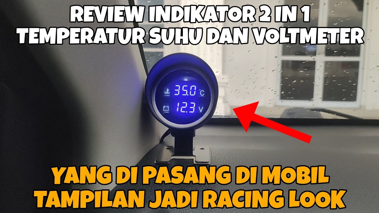 REVIEW INDIKATOR 2IN1 SUHU DAN VOLTMETER DI MOBIL‼️