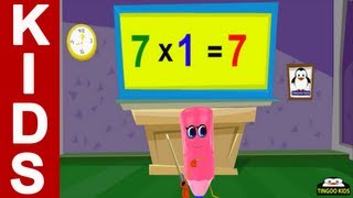 HomeSchool Tutorial | 7 Times Table Song | Kids Math Online Education (English Language)