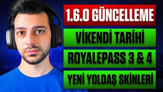 VİKENDİ GELİYOR! 1.6 GÜNCELLEMESİ BİLİNMEYEN DETAYLARI! - PUBG Mobile