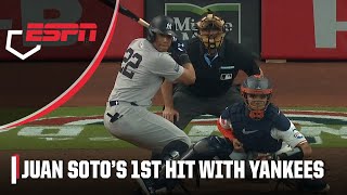 Juan Soto’s first hit for Yankees drives in a run | ESPN MLB