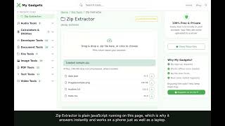 Zip Extractor — Free Online Tool, No Upload Needed