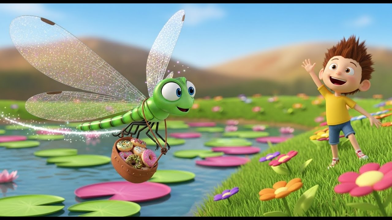 Стрекоза, которая разносила пончики | Сборник лучших детских стишков и песен