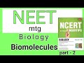 NEET Biology / mtg / Biomolecules / MCQ for neet / part - 2
