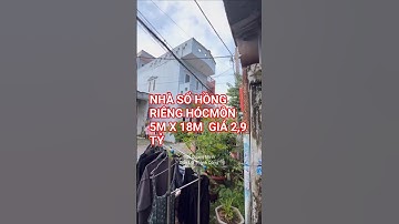 🛑Chỉ 2,9 tỷ "Nhà 100m² sổ hồng riêng huyện Hóc Môn" - Bđs Quang Minh