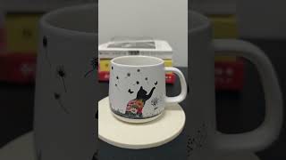 1step2dream Color Changing Cat Coffee Mug for Cat Lovers