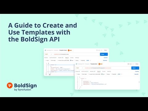 A Guide to Create and Use Templates with the BoldSign API - YouTube