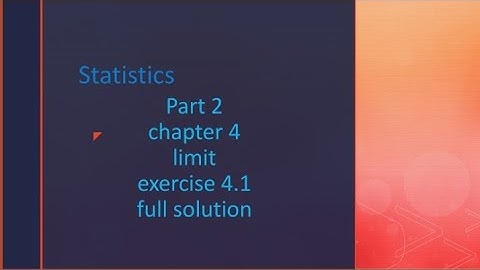 class 12 statistics part 2 chapter 4 limit exercise - 4.1 full solution 💯