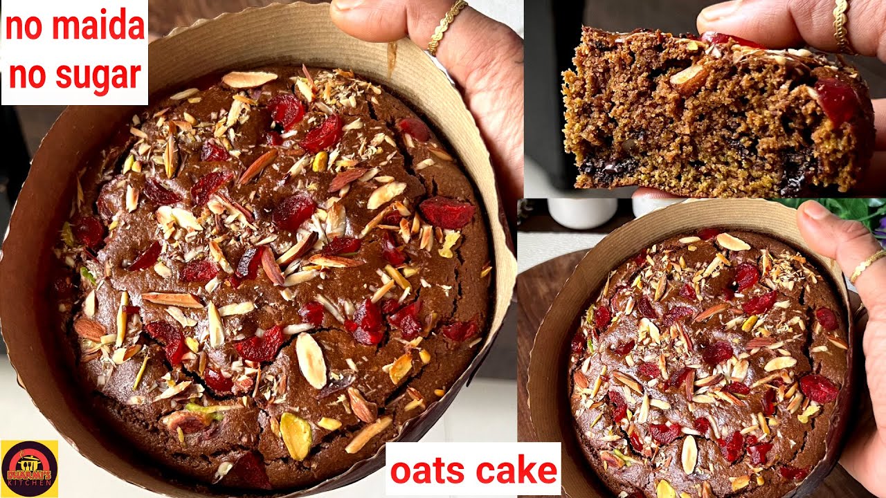 बिना चीनी,बिना मैदा हेल्दी ओट्स की गुड वाली केक Jaggery Oats Cake | Eggless Cake