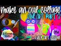 Owl Marker Print Collage Part 3: Make a collage owl! Easy Art Lesson for Homeschools and Classrooms