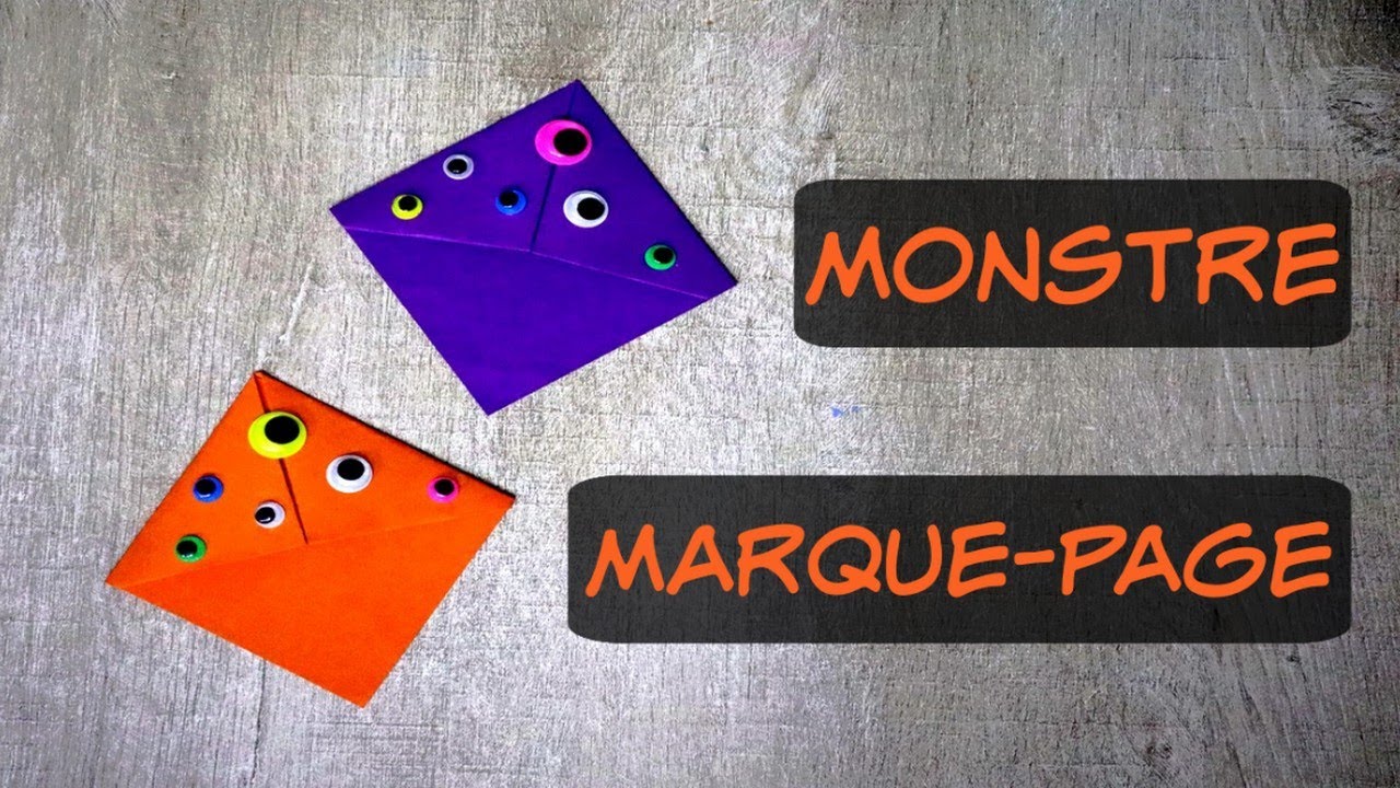 DIY : Des marques-pages monstres rigolos - Idées conseils et tuto