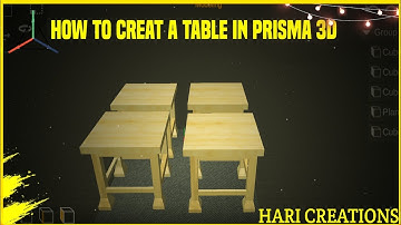 How To creat  a Low poly Table in prisma 3d | PRISMA 3D TUTORIALS | HARI CREATIONS