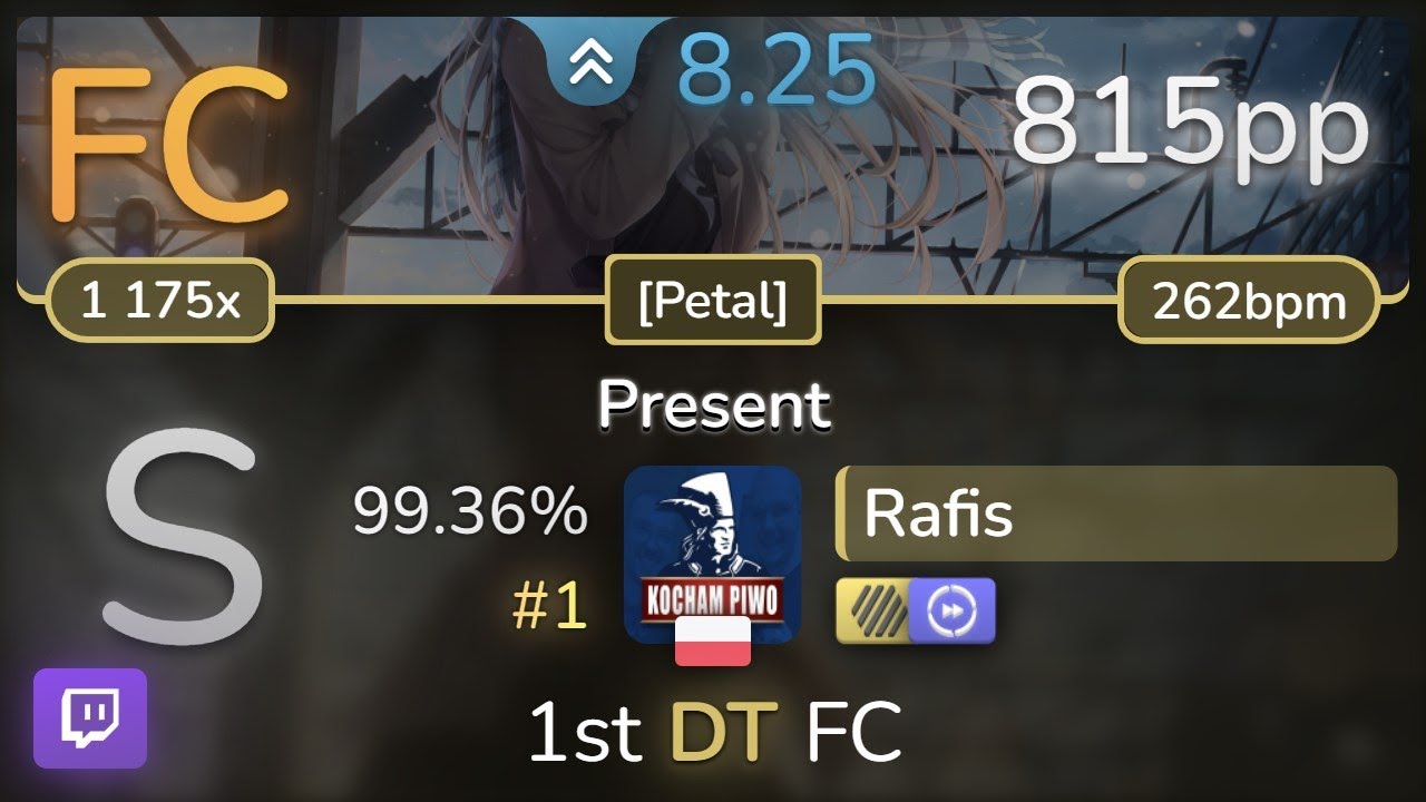 🔴 Rafis | FROZEN QUALIA - Present [Petal] +HDDT 99.36% (#1 815pp FC) - osu!