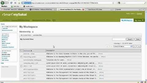 Using the Membership Tool in the rSmart Sakai CLE