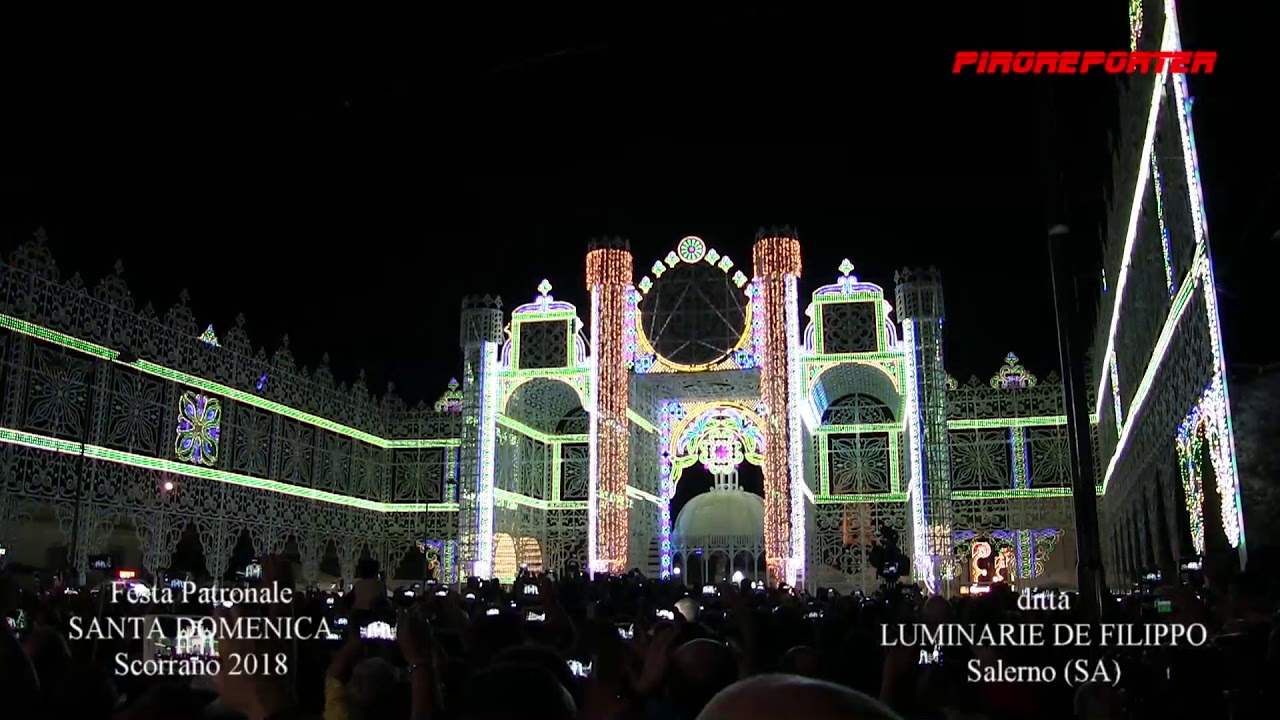 SCORRANO - Accensione Luminarie ditta DE FILIPPO - Salerno (SA)