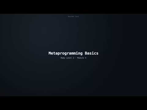 Ruby Level 2 Deep Dive: Modules, Closures, Exceptions, Metaprogramming & Enumerable
