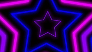 Неоновые звезды Магия красок и света Яркий зацикленный видеофон 1 час HD