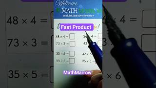 How to find product of two numbers swiftly #MathMarrow #multiply #fast product #multiplication