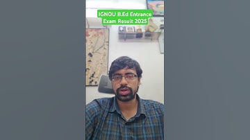 Uitslag IGNOU B.Ed toelatingsexamen 2025 bekendgemaakt | Controleer nu uw score! #IGNOU #BED2025 ...