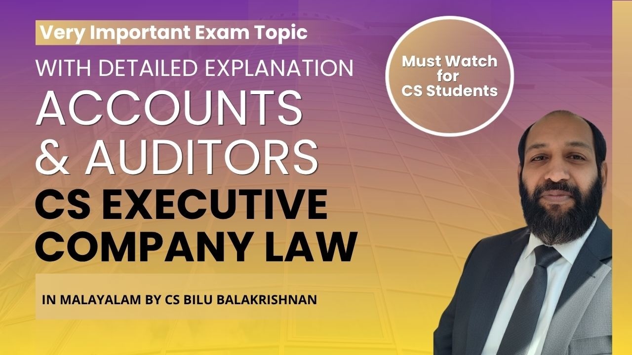 CS Executive — Company Law & Practice, Accounts & Audit recorded class cover