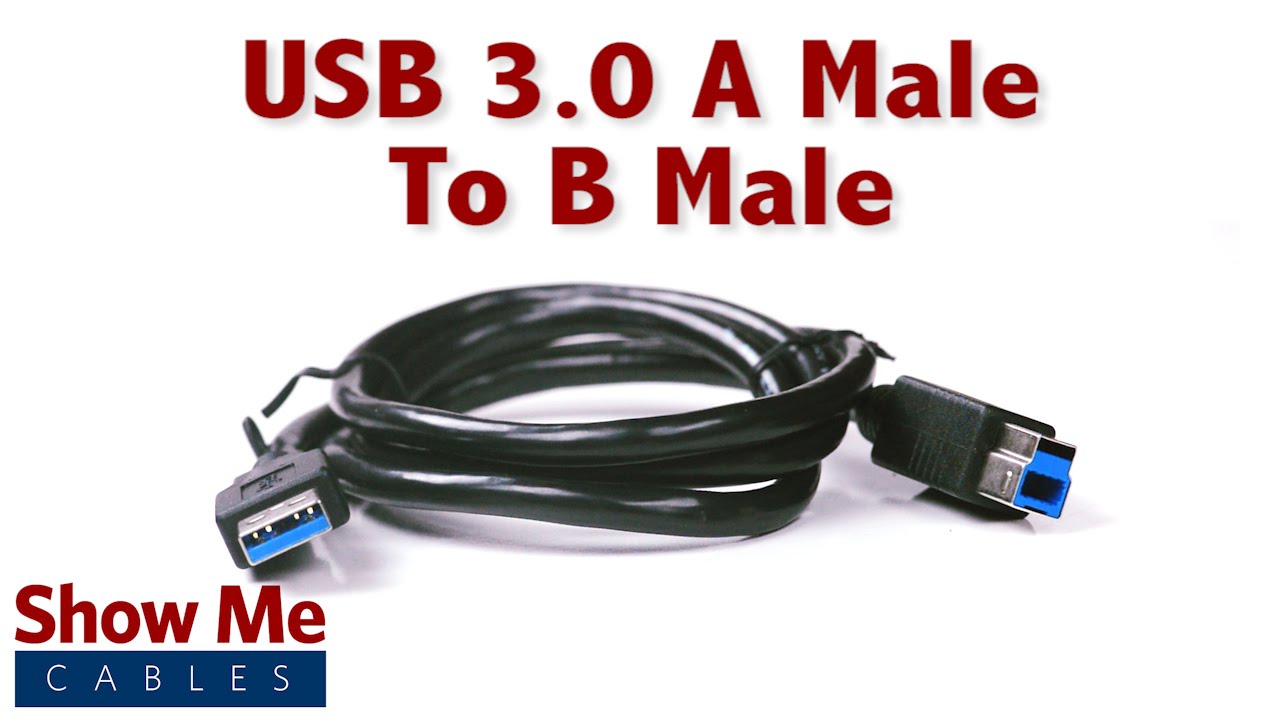 1pc Lysee Data Cables 3ft USB 3.0 A Male AM to USB 3.0 B Type Male BM Extension Printer Wire Cable .usb3.0 type A male to type B male for printer 