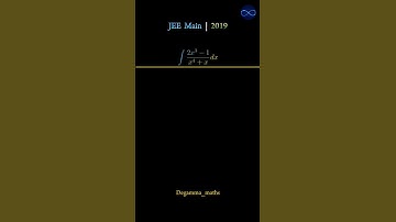 JEE Main 2019 integral problem ∫(2x³-1)/(x⁴+x)dx  #jee #jeeadvanced #jeemains #iitjee #gcse #manim