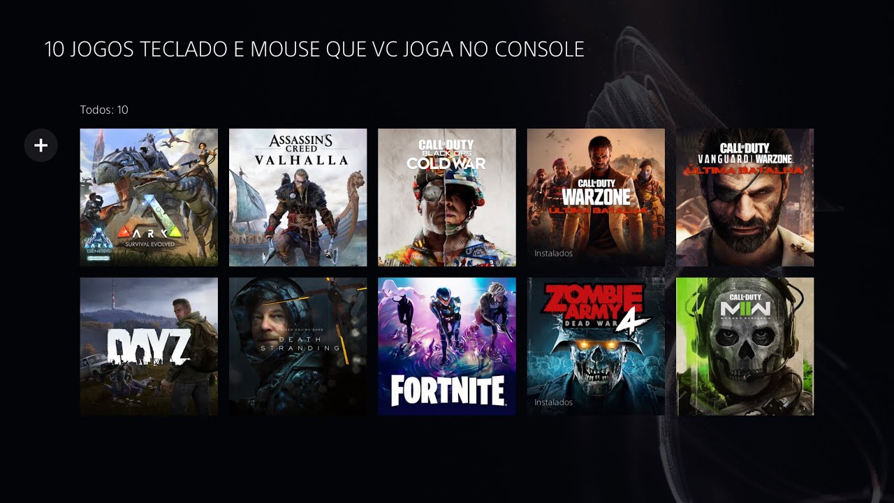 Confira todos os jogos com suporte ao teclado e mouse