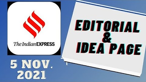 5th November 2021 | Gargi Classes Indian Express Editorial Analysis/Discussion